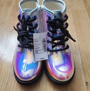 NWT Toddler size 10 Holographic boots